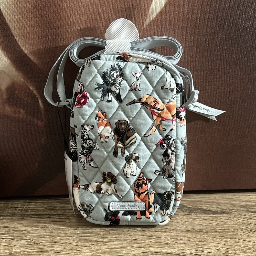 VB Easy RFID Crossbody Bag in Cotton Dog Show NWT